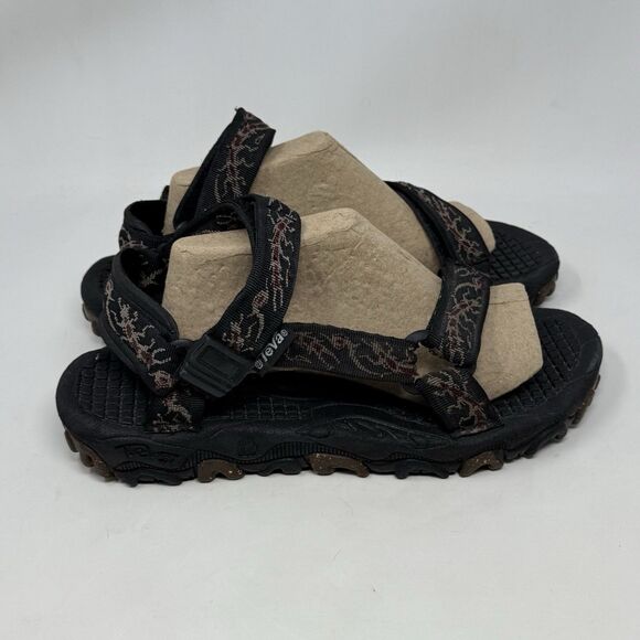 Teva Valkyrie Sandals Mens 10 M Black Scorpion Hiking Outdoor Water Hook & Loop - Picture 3 of 13